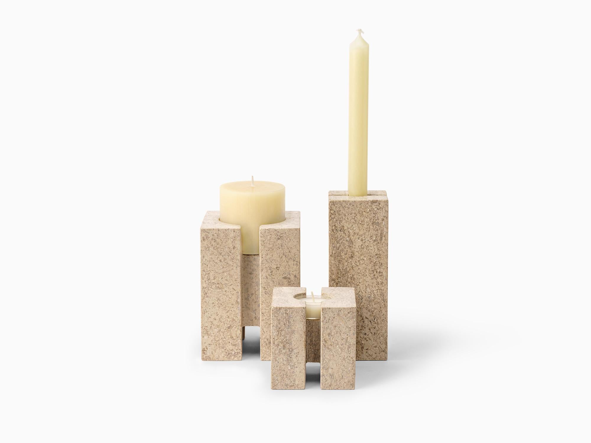 Minimalist Candle Holder, Block Candle In New Condition For Sale In Lisbon, PT