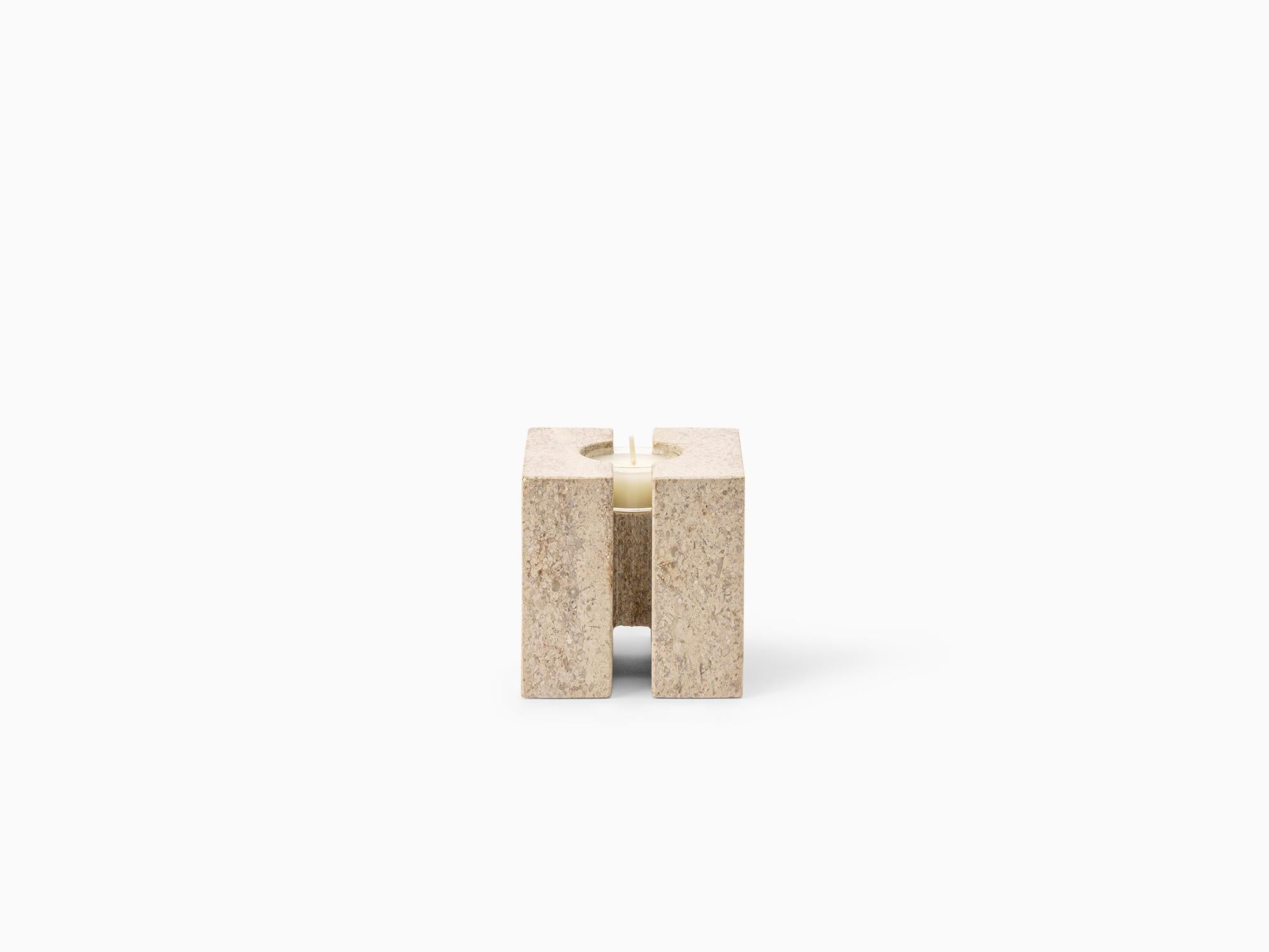 LEVE candleholders, a creation by the renowned designer Birgitte Due Madsen, are inspired not only by her former work centered around geometry and abstract sculptural fragments, but also the old Italian masters like Tobia Scarpa, futuristic