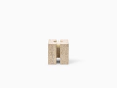 LEVE – Minimalist Sculptural Tealight Candle Holder in Limestone