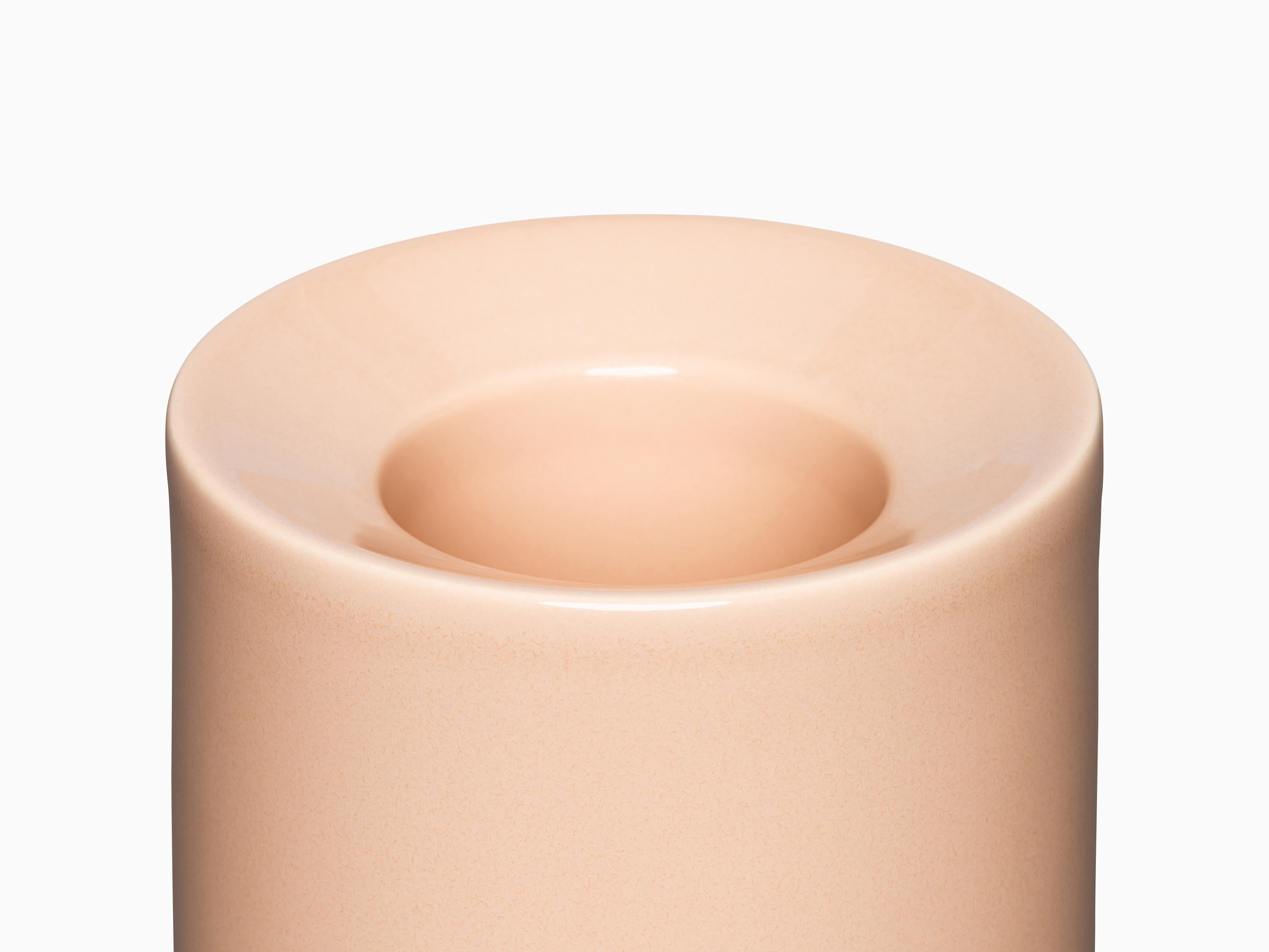 Modern Minimalist Ceramic Vase - Nude  For Sale