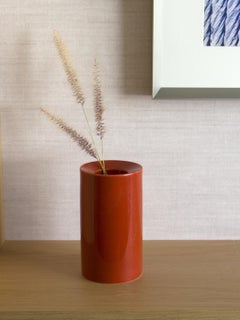 Vaso in ceramica minimalista -  Rosso