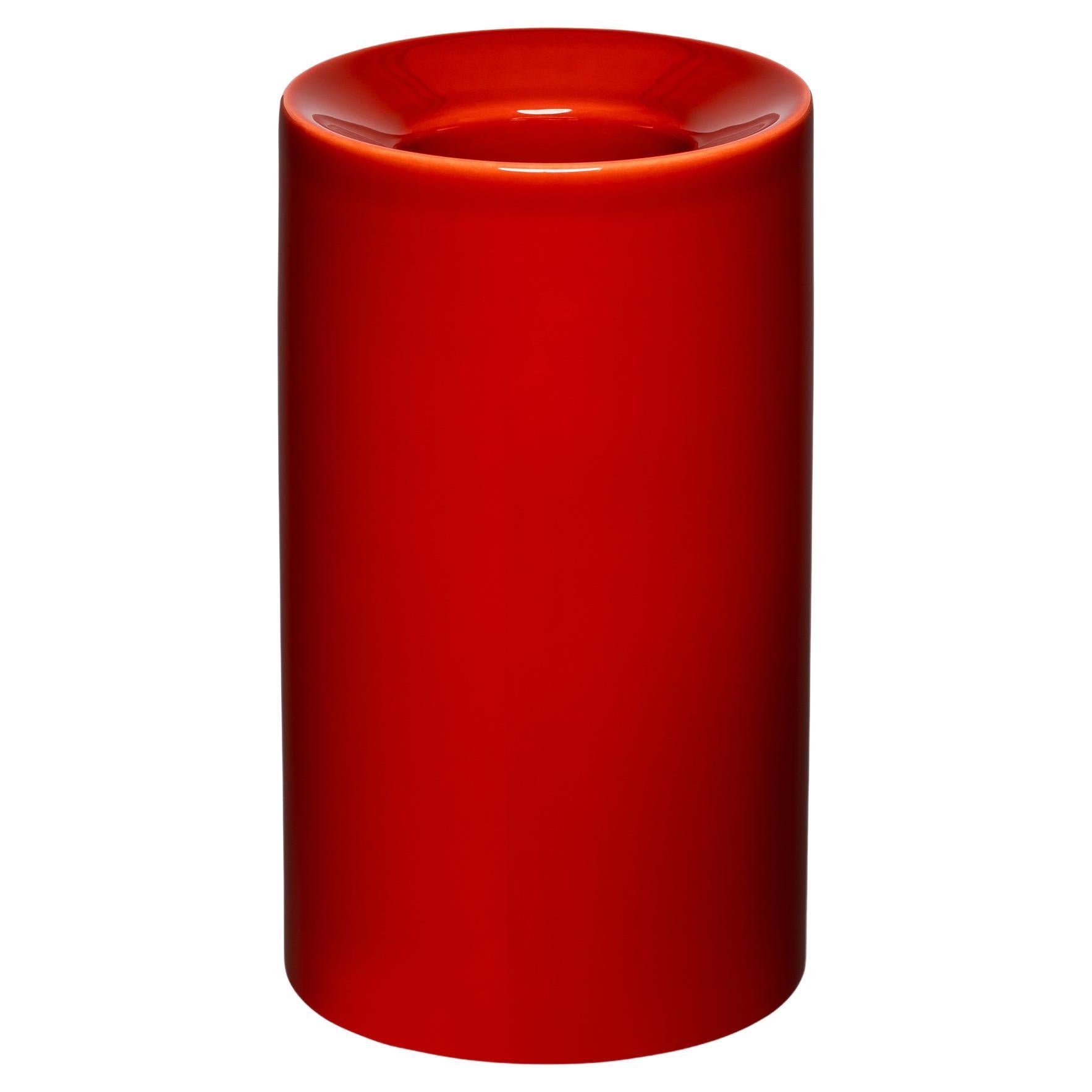 Minimalistische Keramikvase –  Rot