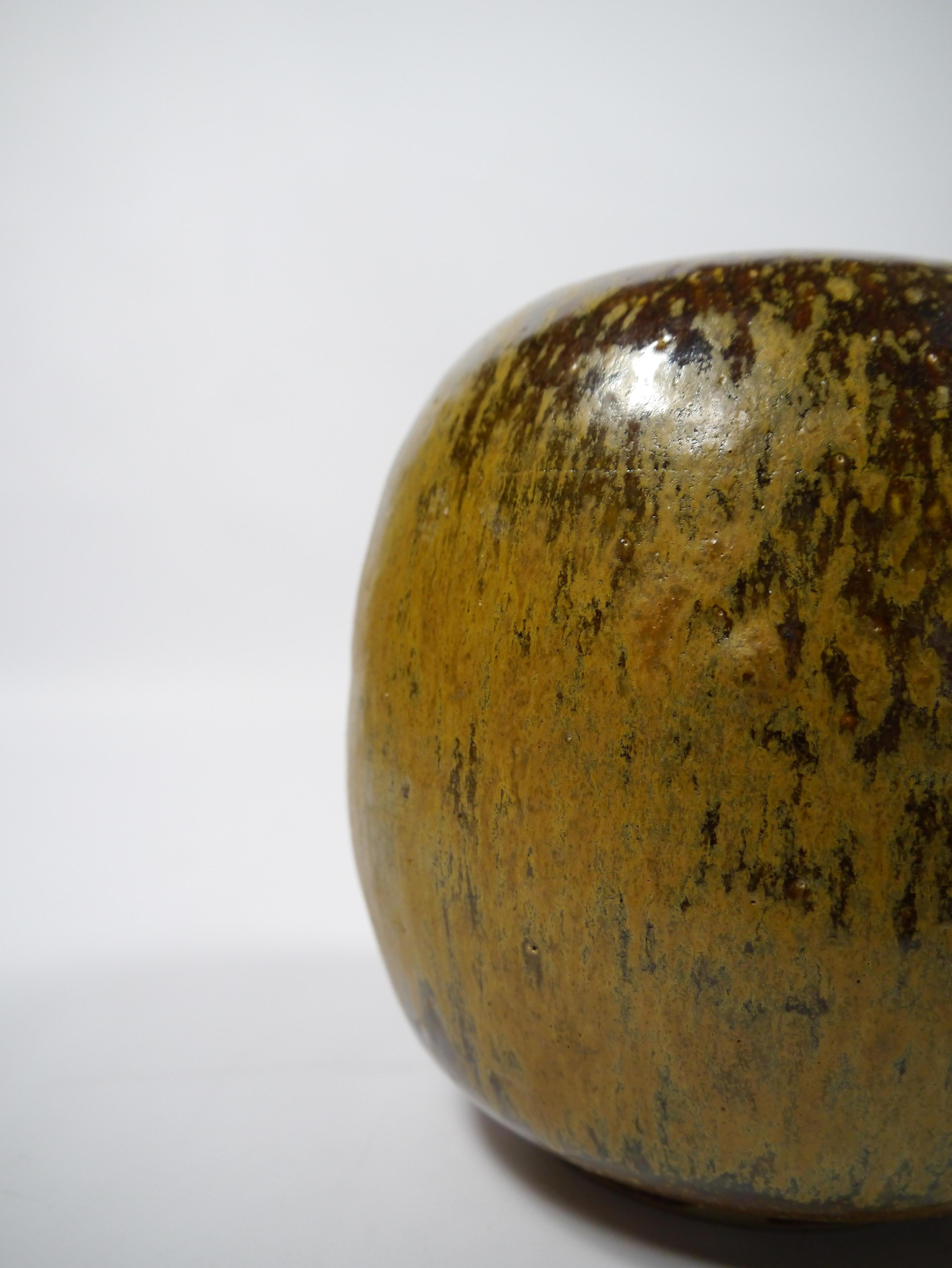 Glazed Minimalist Ceramic Sculpture by Kåre Mjøs, Norway, 1972 For Sale