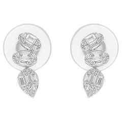 Spectrum Jewels 0.38ct Natural Diamond 14 Karat White Gold Stud Earrings