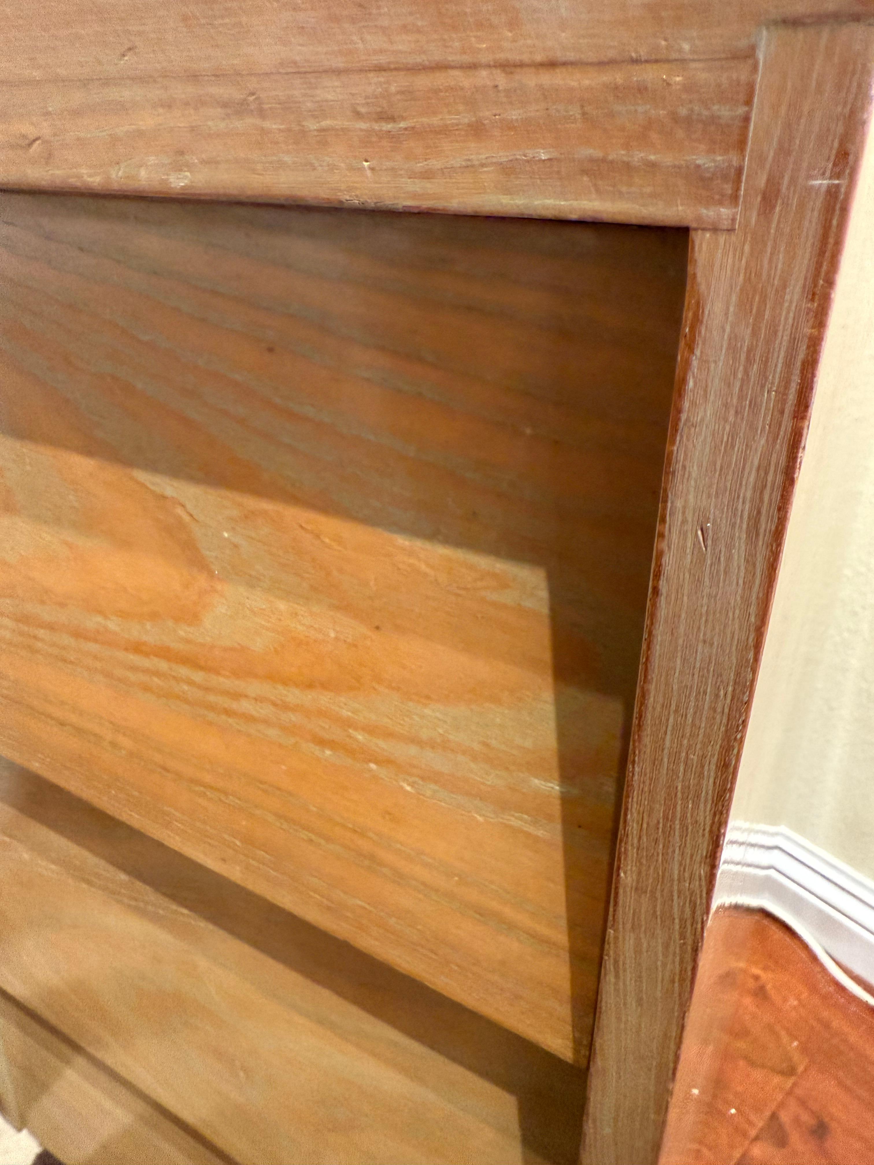 Mid-20th Century Minimalist Cerused Oak Nightstand by Russel Wright For Sale