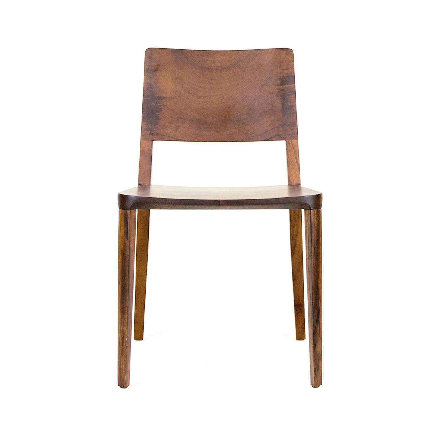 Minimalist Chair in Black Imbuia Hardwood Limited Edition with Arms In New Condition In Vila Cordeiro, São Paulo