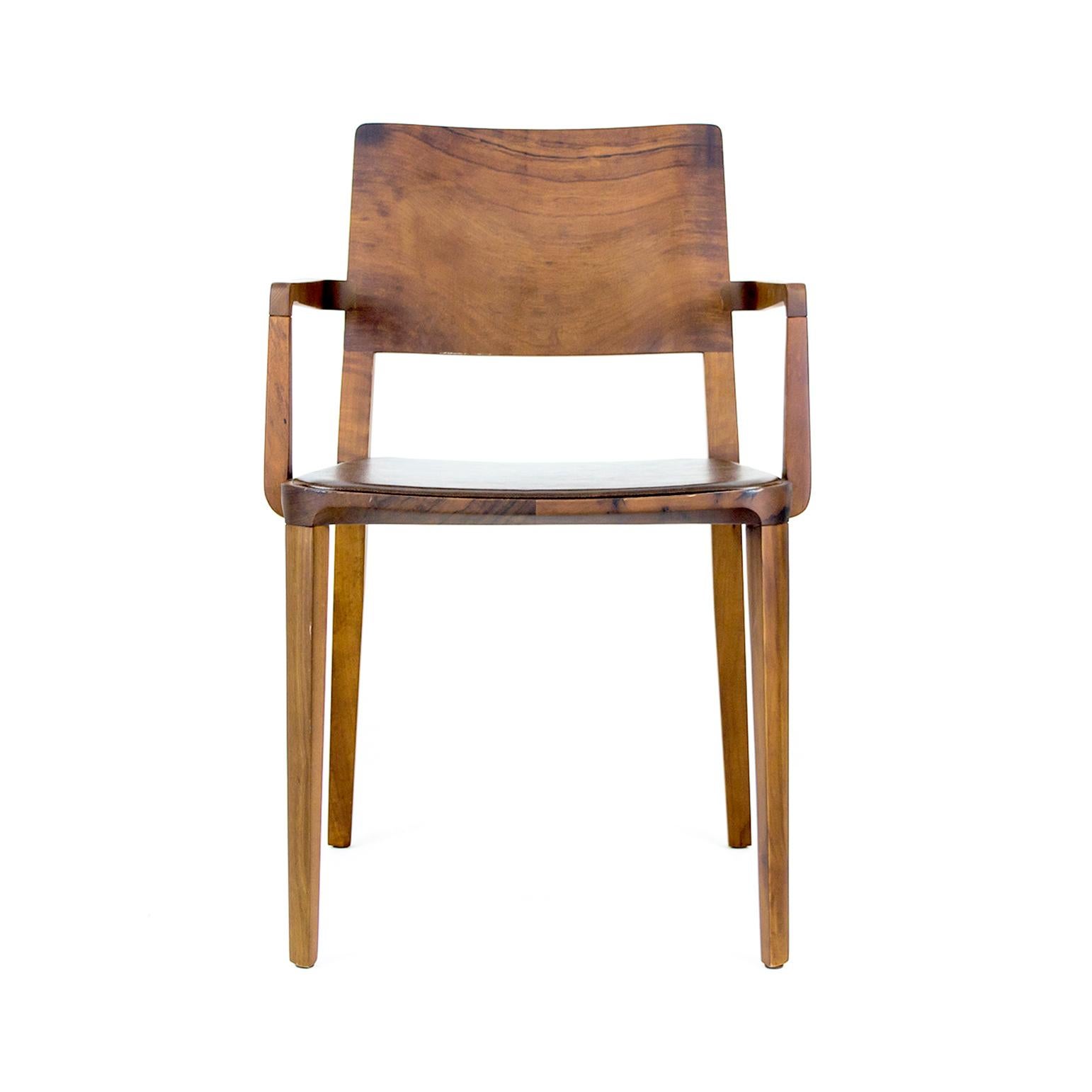 Minimalist Chair in Black Imbuia Hardwood Limited Edition For Sale 2