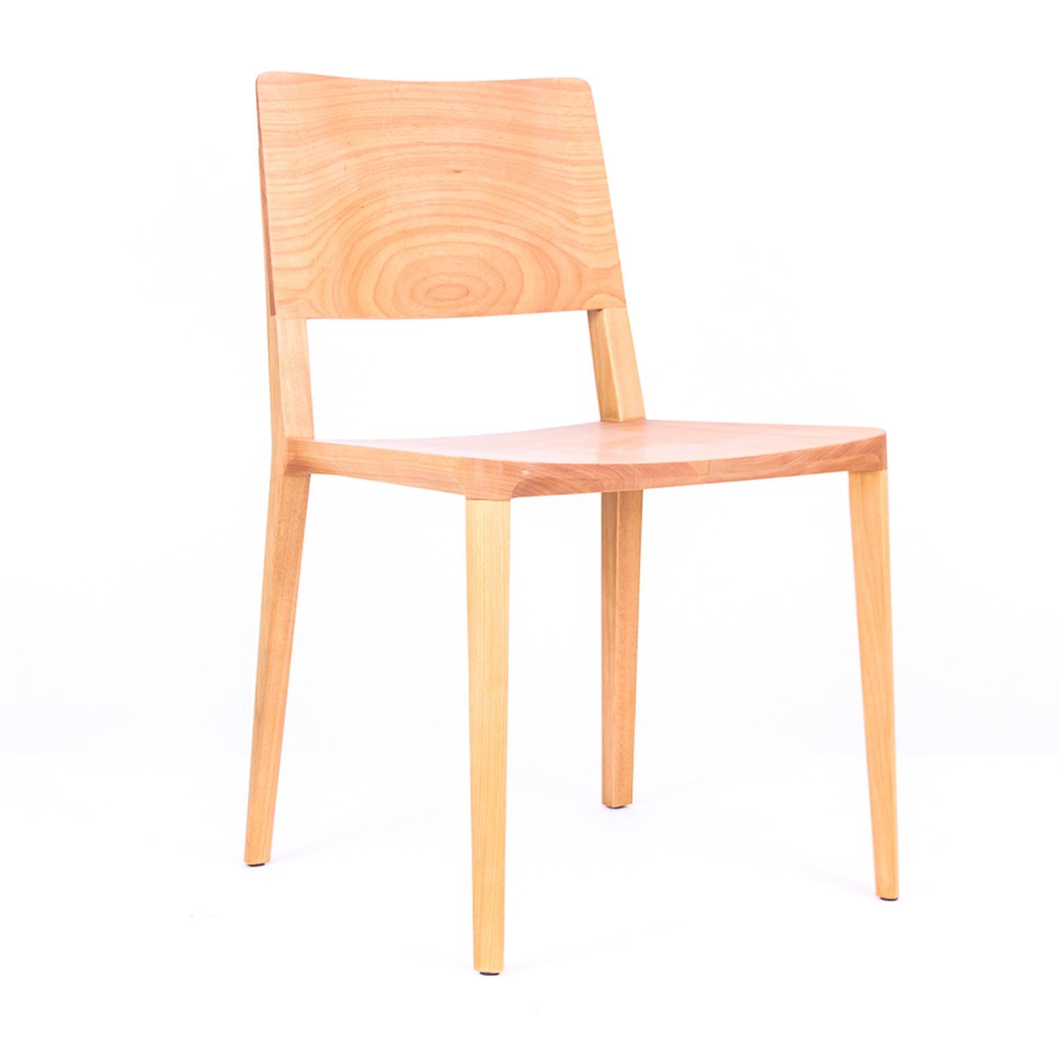 Minimalistischer Stuhl aus Hartholz in Massivschwarz (Brasilianisch) im Angebot