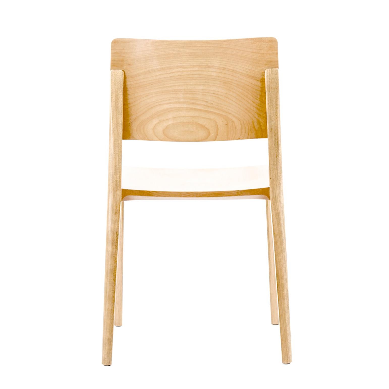 Modern Minimalist Chair in Hardwood Solid Black For Sale