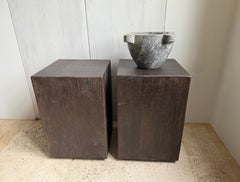 Minimalist Chestnut Wood Cube, Handmade in Belgium