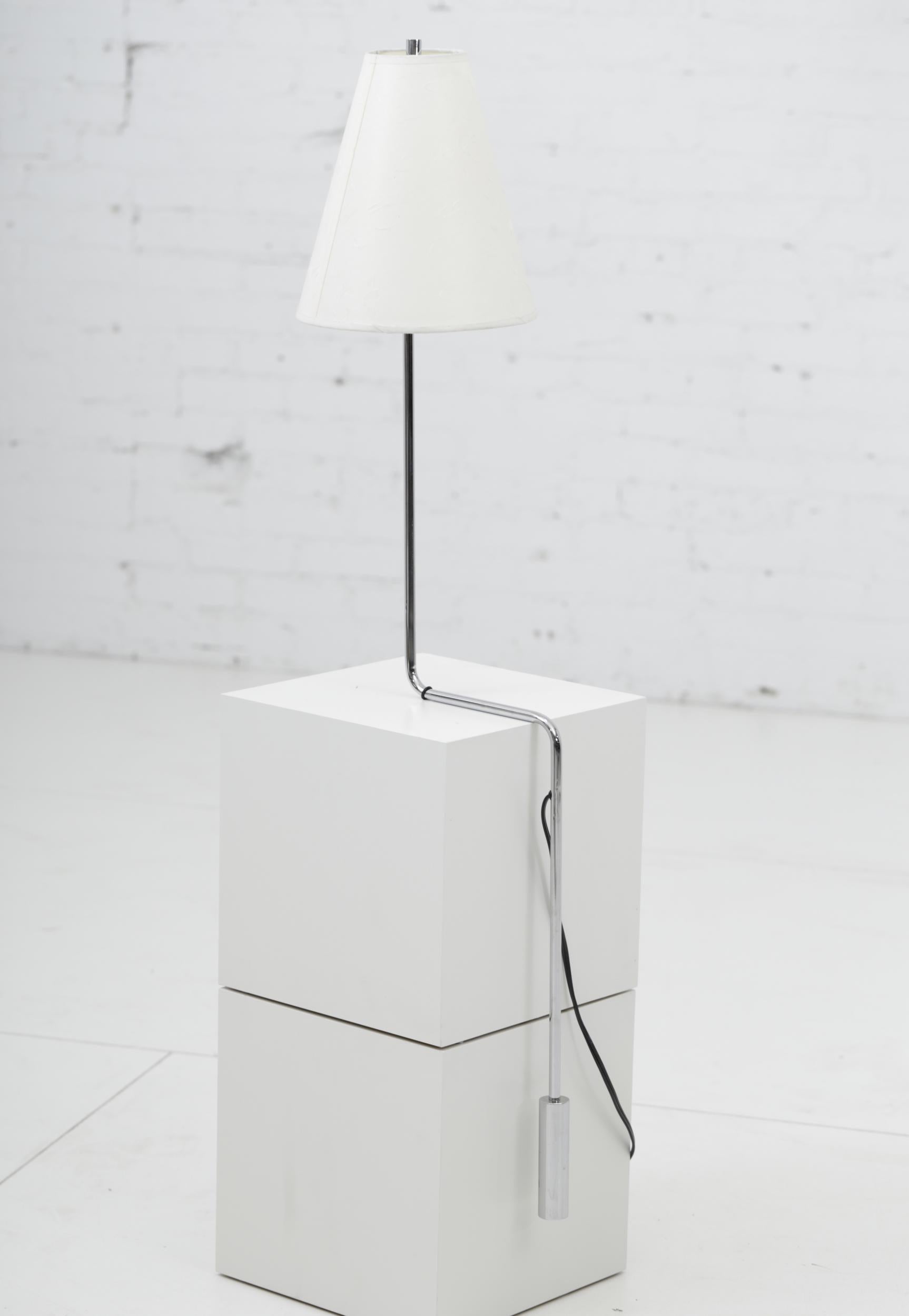 Minimalist Chrome Counterbalance Table Lamps For Sale 5
