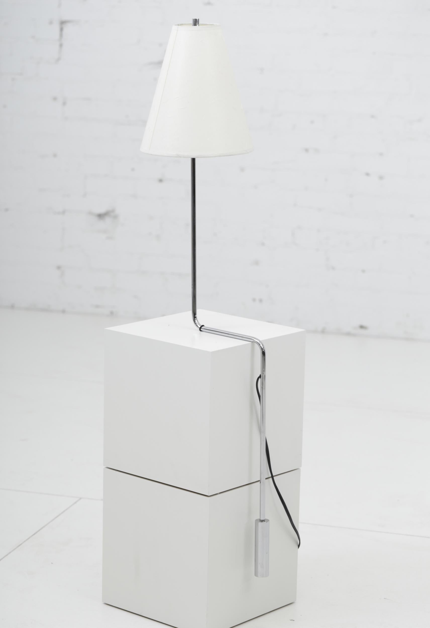 Minimalist Chrome Counterbalance Table Lamps For Sale 1