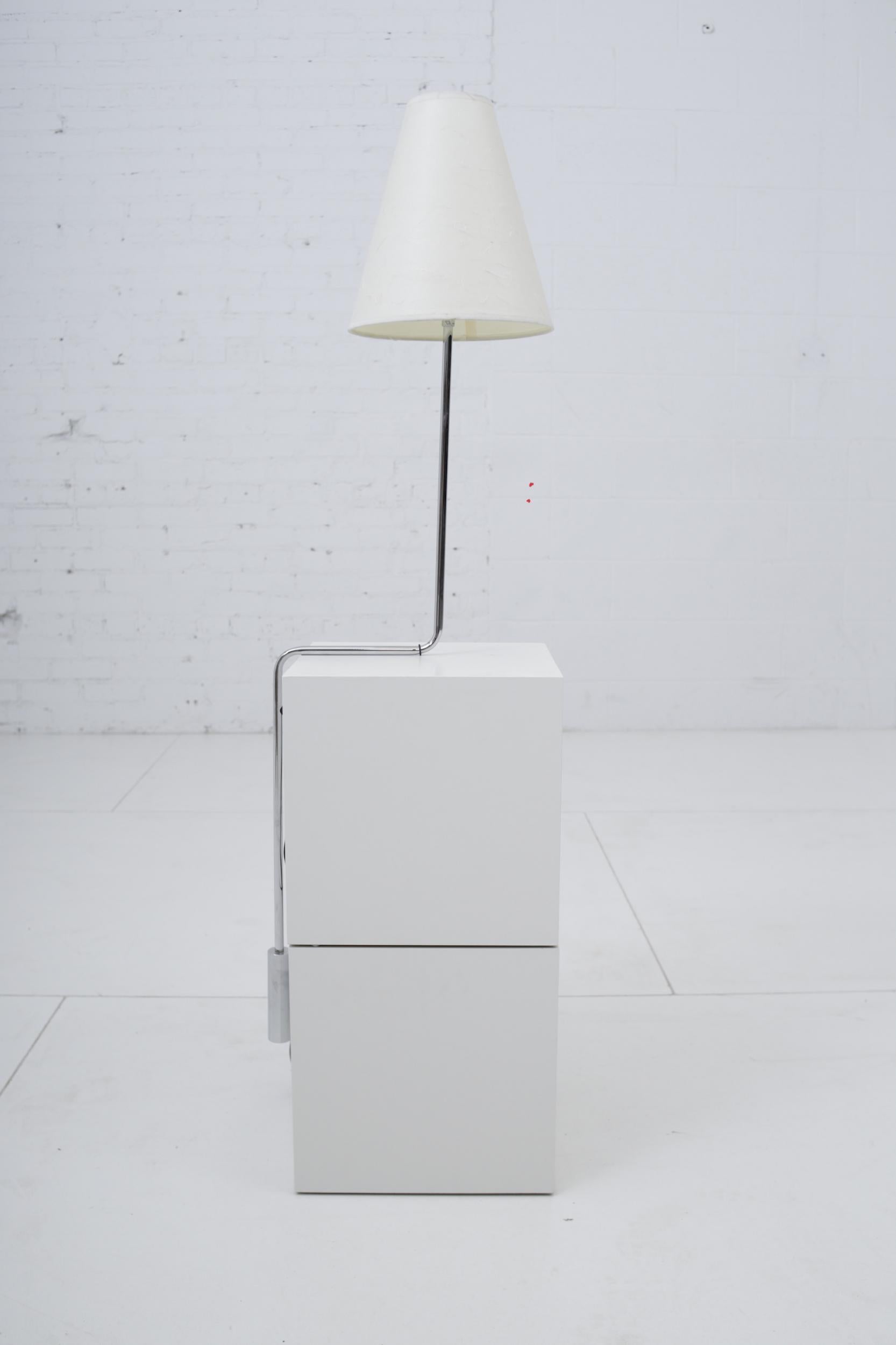 Minimalist Chrome Counterbalance Table Lamps For Sale 3