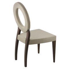 Chaises de salle à manger classiques et minimalistes avec dossier circulaire ouvert, ensemble de 8