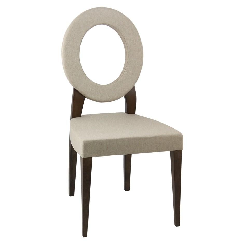 Modern Minimalist Classic Dining Chairs with Open Circular Back, Set of 8 For Sale