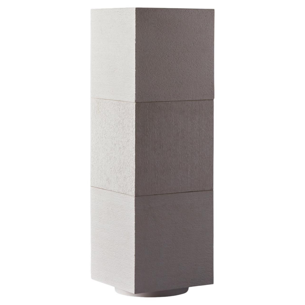 Minimalist concrete column planter, APOLLO III by Sirak (medium height) For Sale