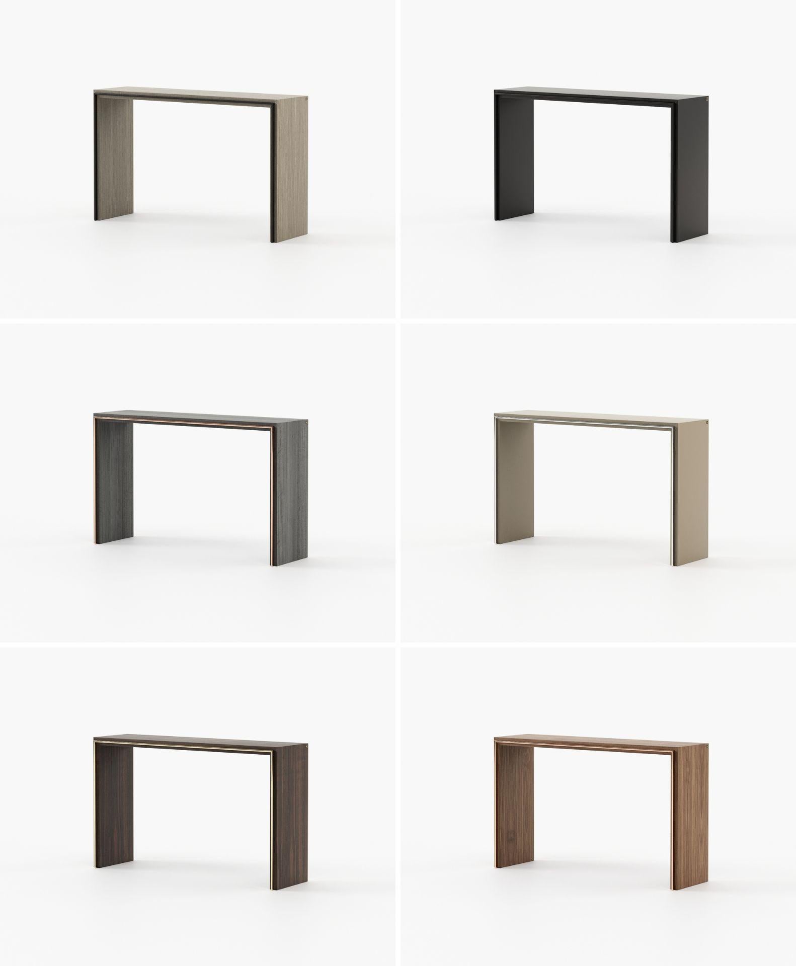 Modern Minimalist console table with customisable wood by Laskasas For Sale