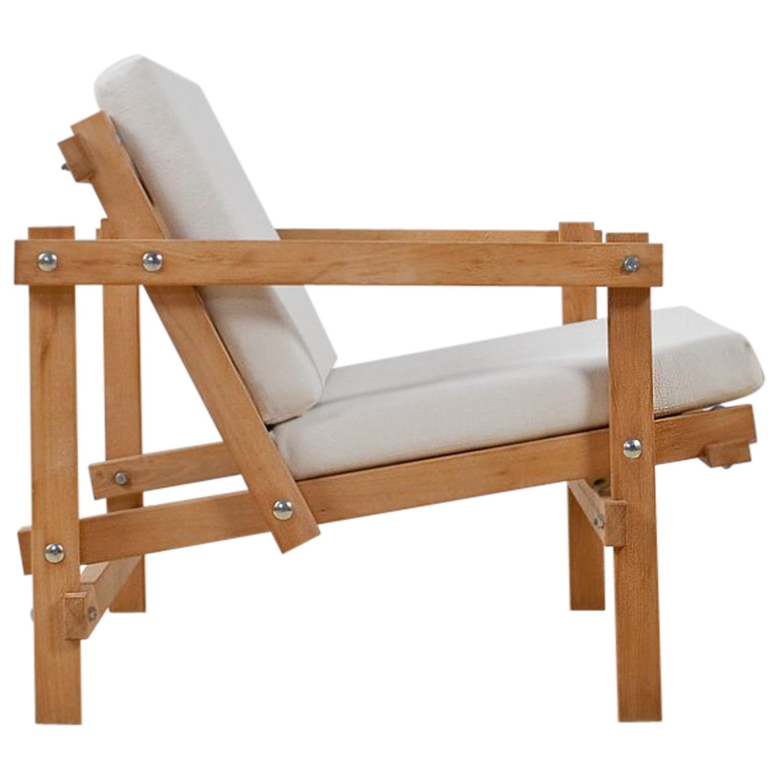 Minimalist Modern Chair in beech by Martin Visser Model Cleon, 1974-1986
