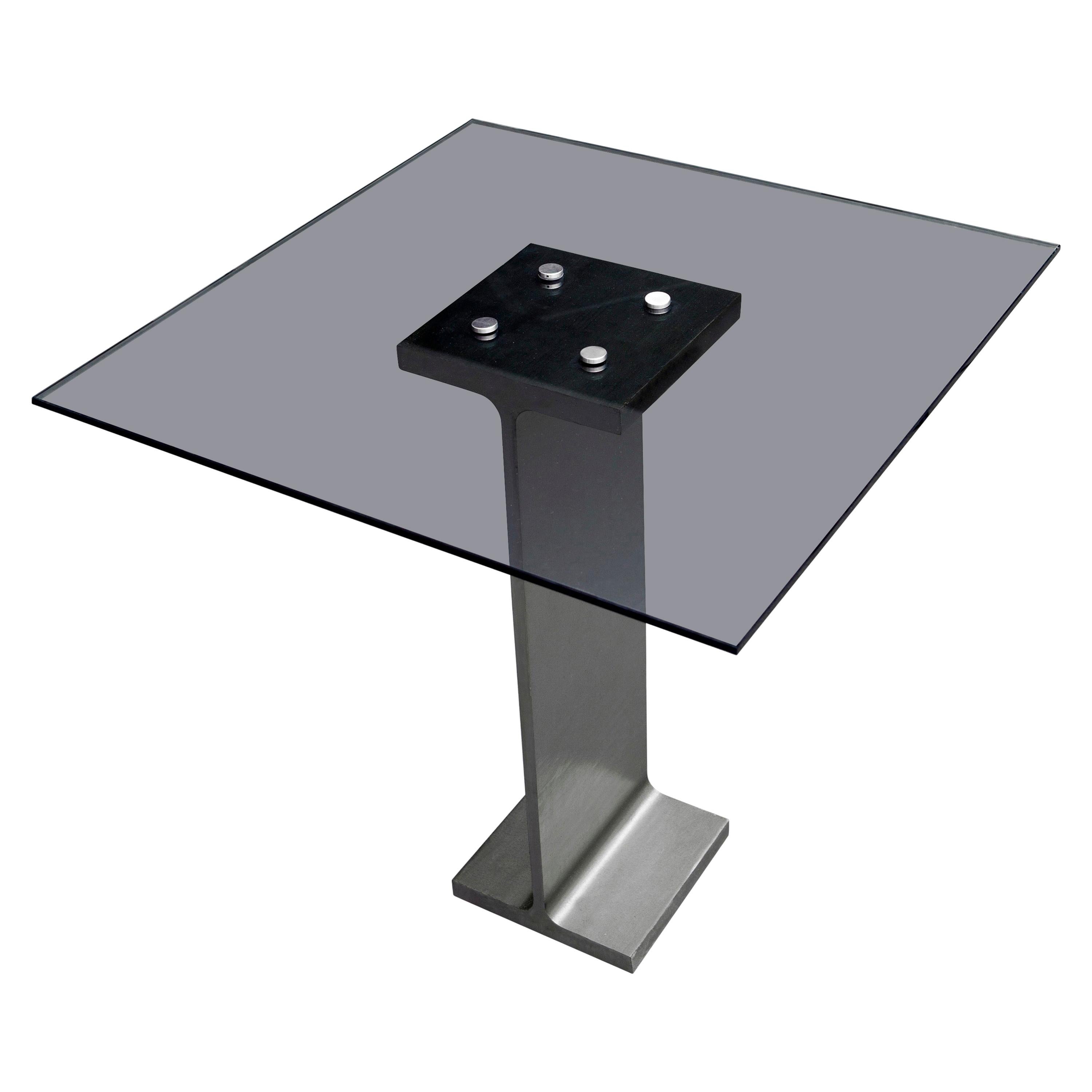 Steel I-Beam Bar Height Dining Table - Counter Height Table - Hight Top Table For Sale