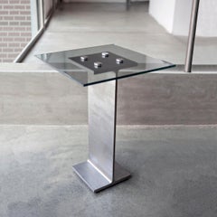 Steel I-Beam End Table - Modern Nightstand Lamp Table - Modern Side Table