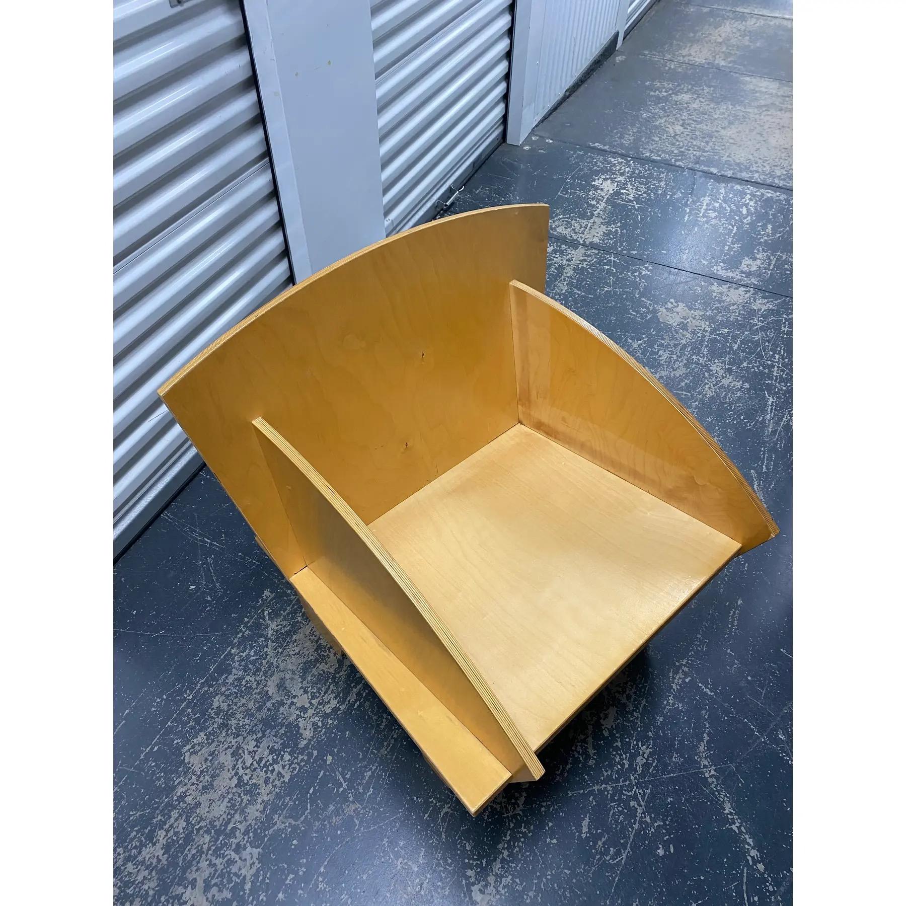 American Minimalist Contemporary Plywood Puzzle Chair For Sale