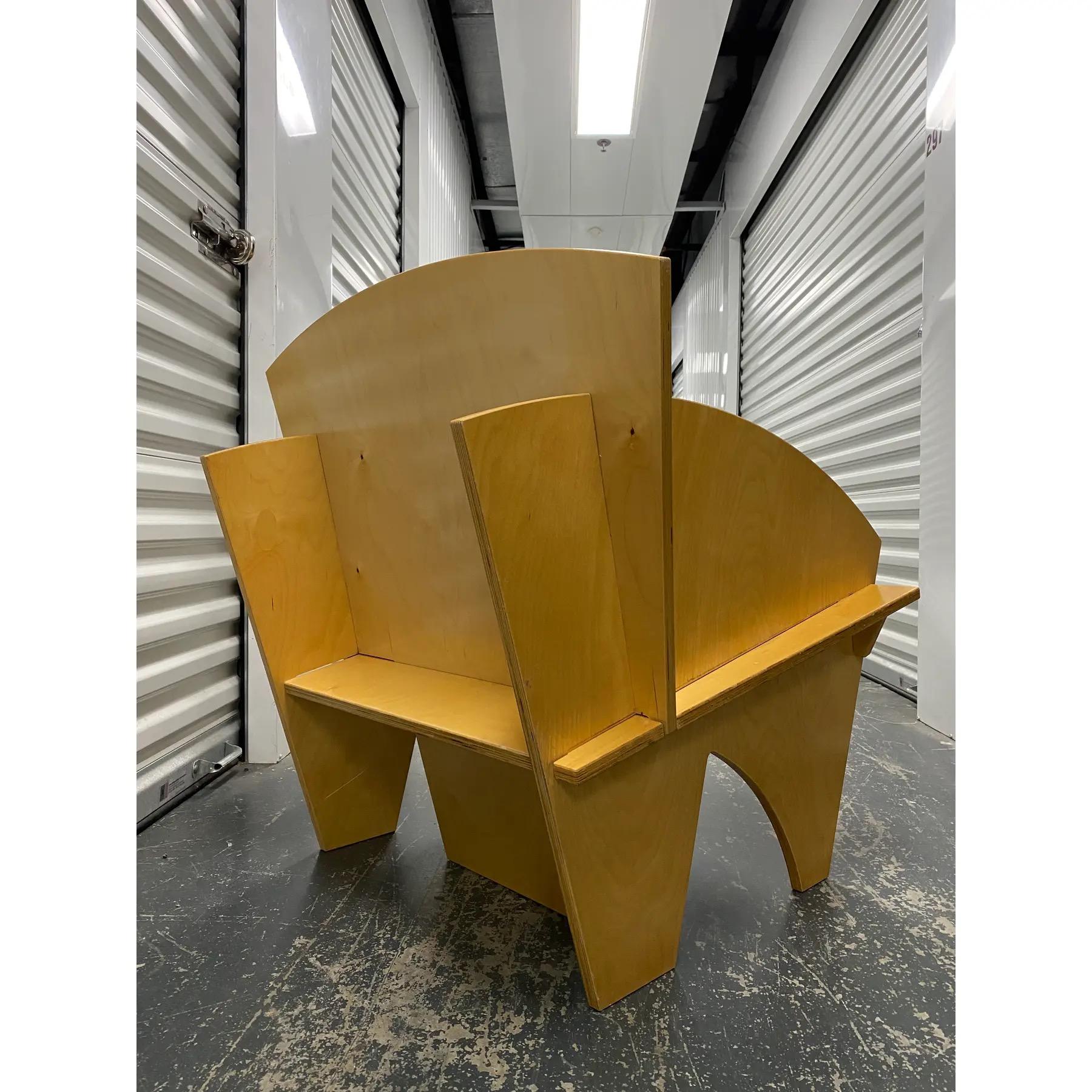 20th Century Minimalist Contemporary Plywood Puzzle Chair For Sale