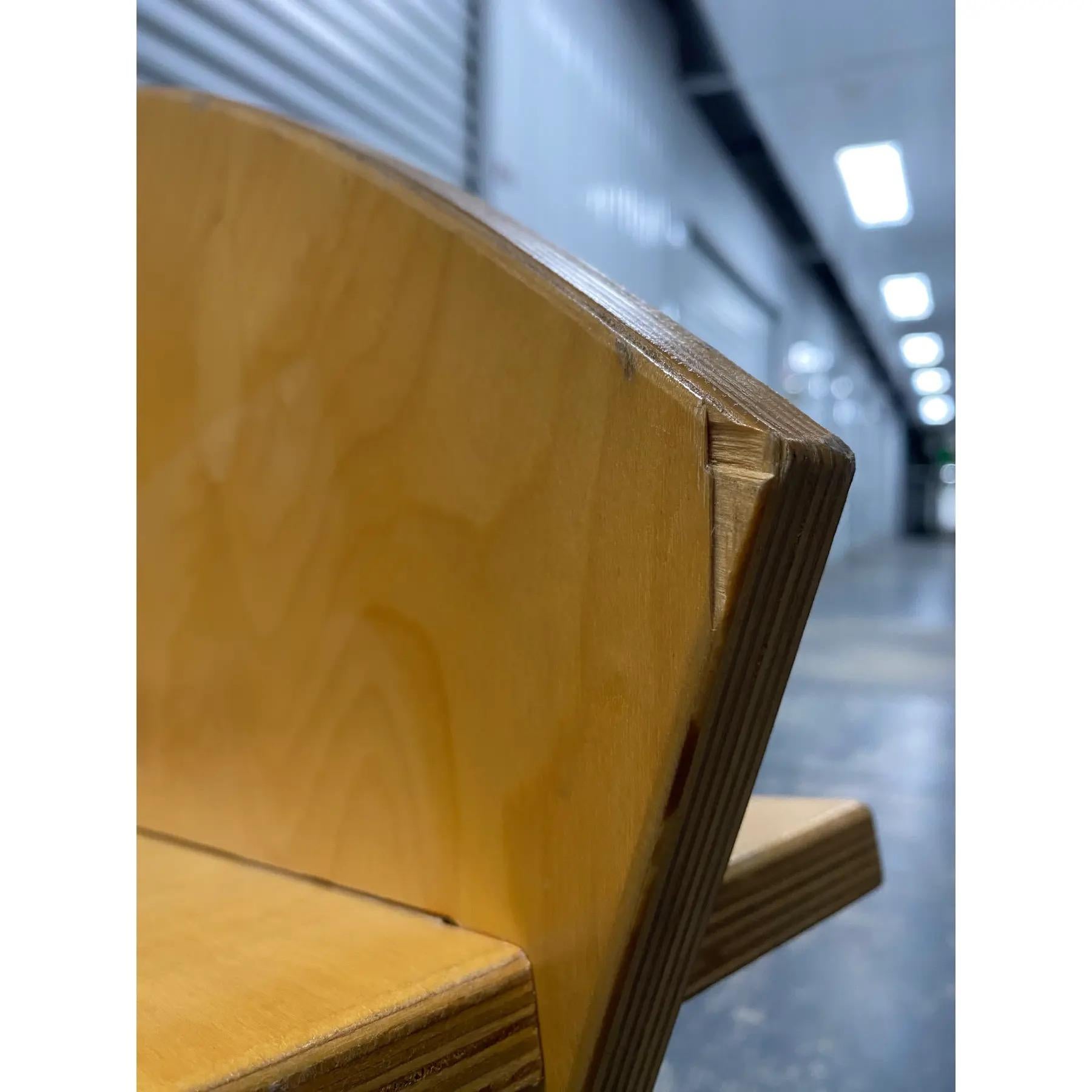 Minimalist Contemporary Plywood Puzzle Chair For Sale 2
