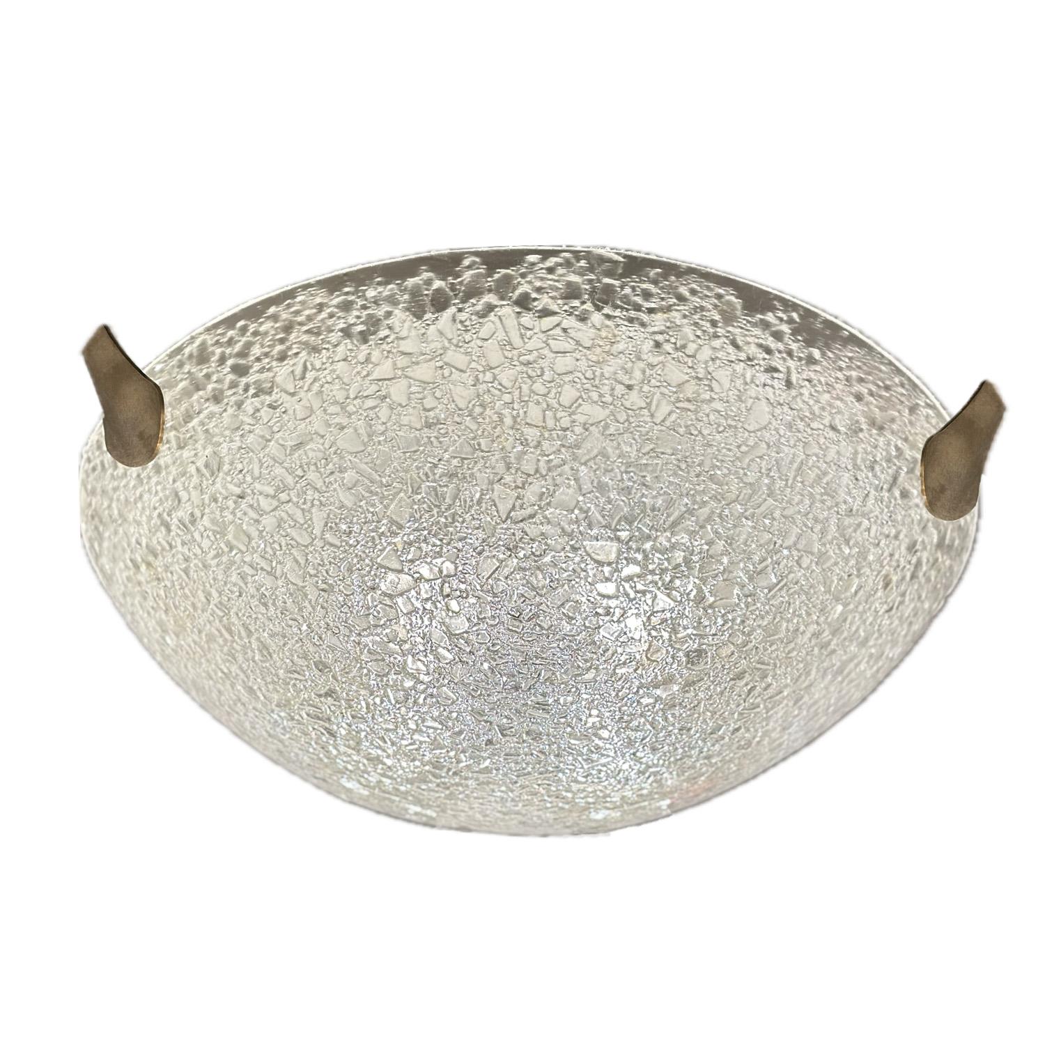 Américain Plafonniers minimaliste en verre frisé convexe Lights en vente