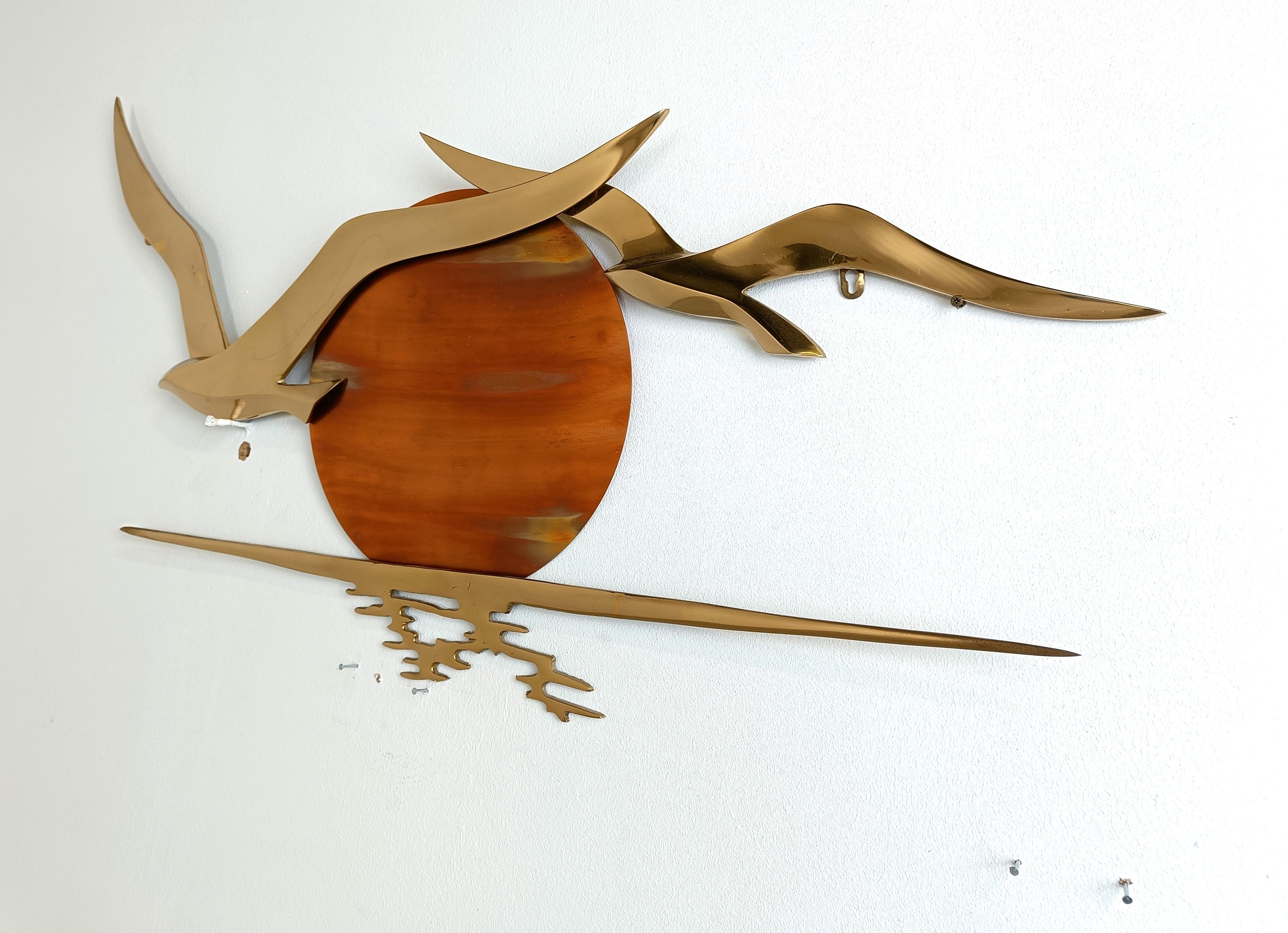 Fin du 20e siècle Sculpture d'oiseau minimaliste en cuivre, 1970 en vente