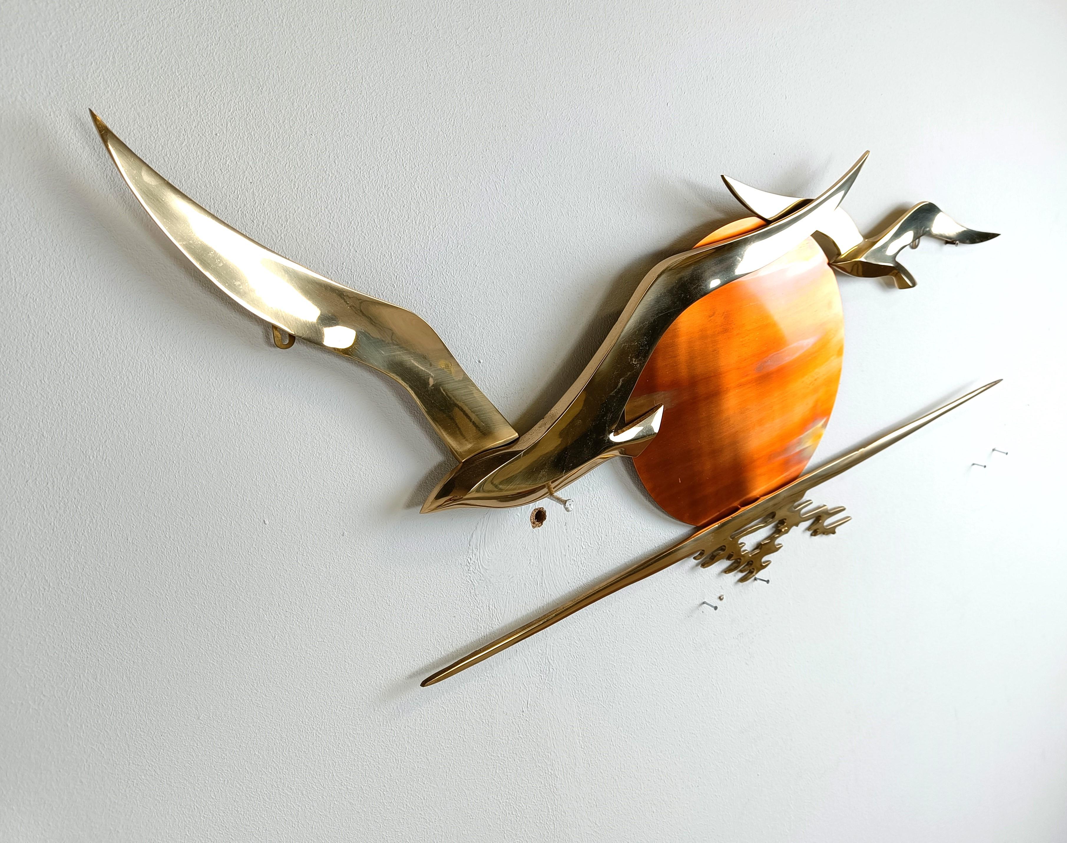 Sculpture d'oiseau minimaliste en cuivre, 1970 en vente 2