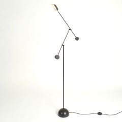 Minimalist Counter Balance Floor Lamp Black 1970s