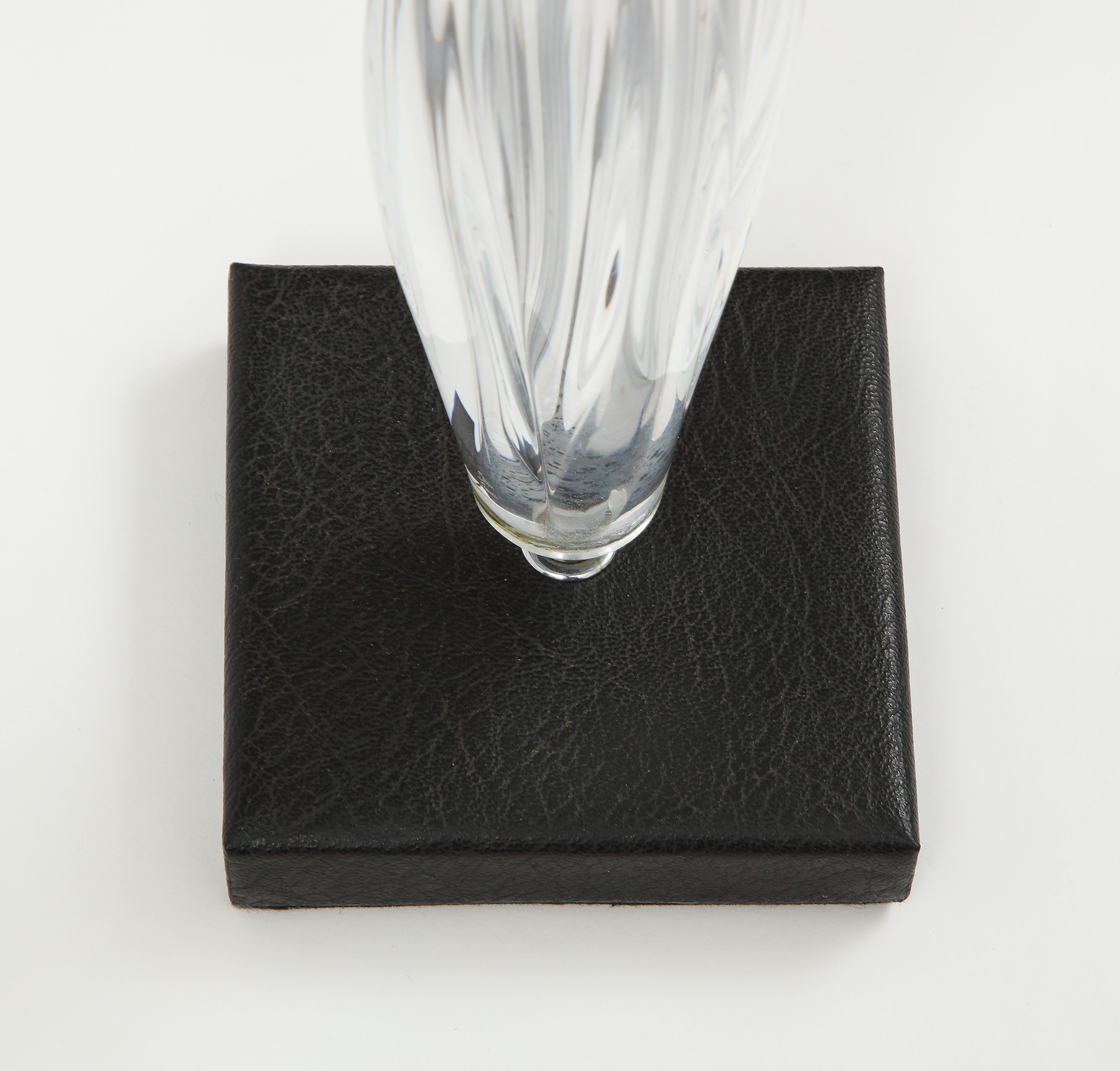 Minimalist Crystal Table Lamp by Daum Nancy, France, 1960's For Sale 4