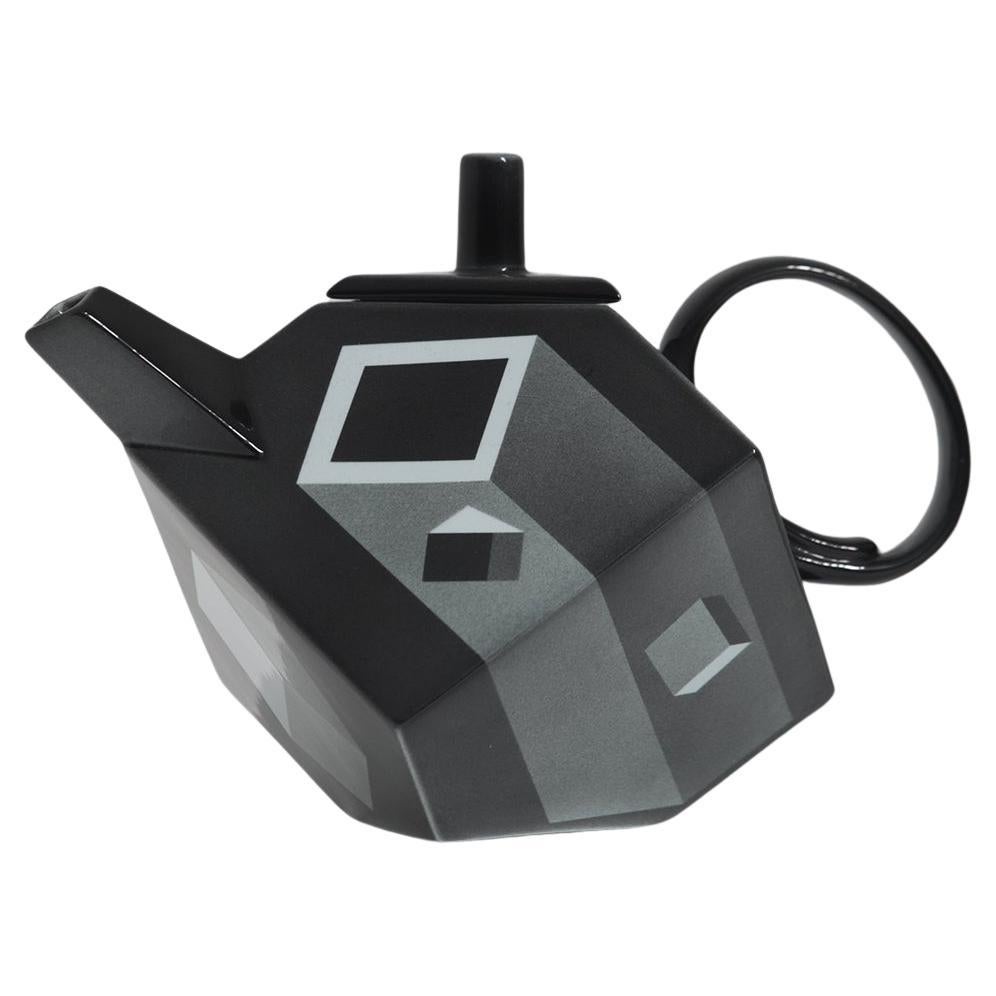 Minimalist 'Cube' Teapot by Rolf Sinnemark for Rörstrand, Sweden 1986
