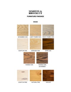 Minimalistische Konsole mit geschwungener Frontarcade aus Lichen auf Eiche von Martin und Brockett