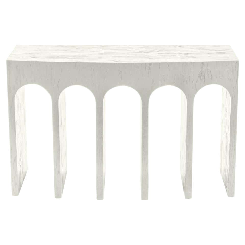Minimalist Curved Front Arcade Console with Arches in Edo on Oak For ...