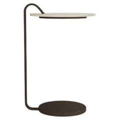 Minimalist Cream Glossy Lacquer Cutty Side Table by Caffe Latte