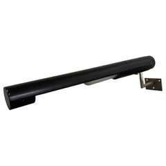 Minimalist Cylindrical Design Black Metal Wall Lamp, 1960s, Germany