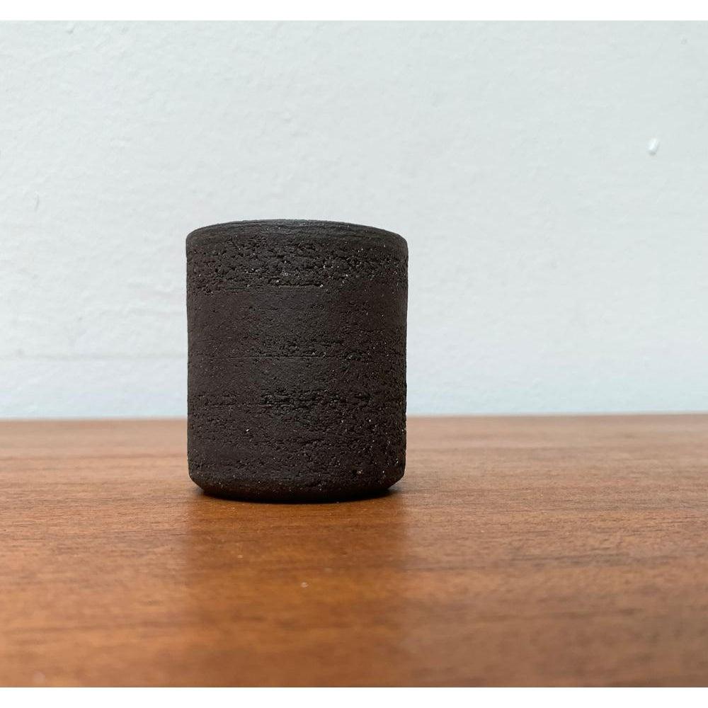 Minimalist Danish Ceramic Candleholder from Lehmann Pottery, 1960s, in Very Good conditions. Designed 1960 to 1969 This piece has an attribution mark.

Additional information:
Material: Ceramic
Color: Brown
Styles: Brutalist, Mid-Century