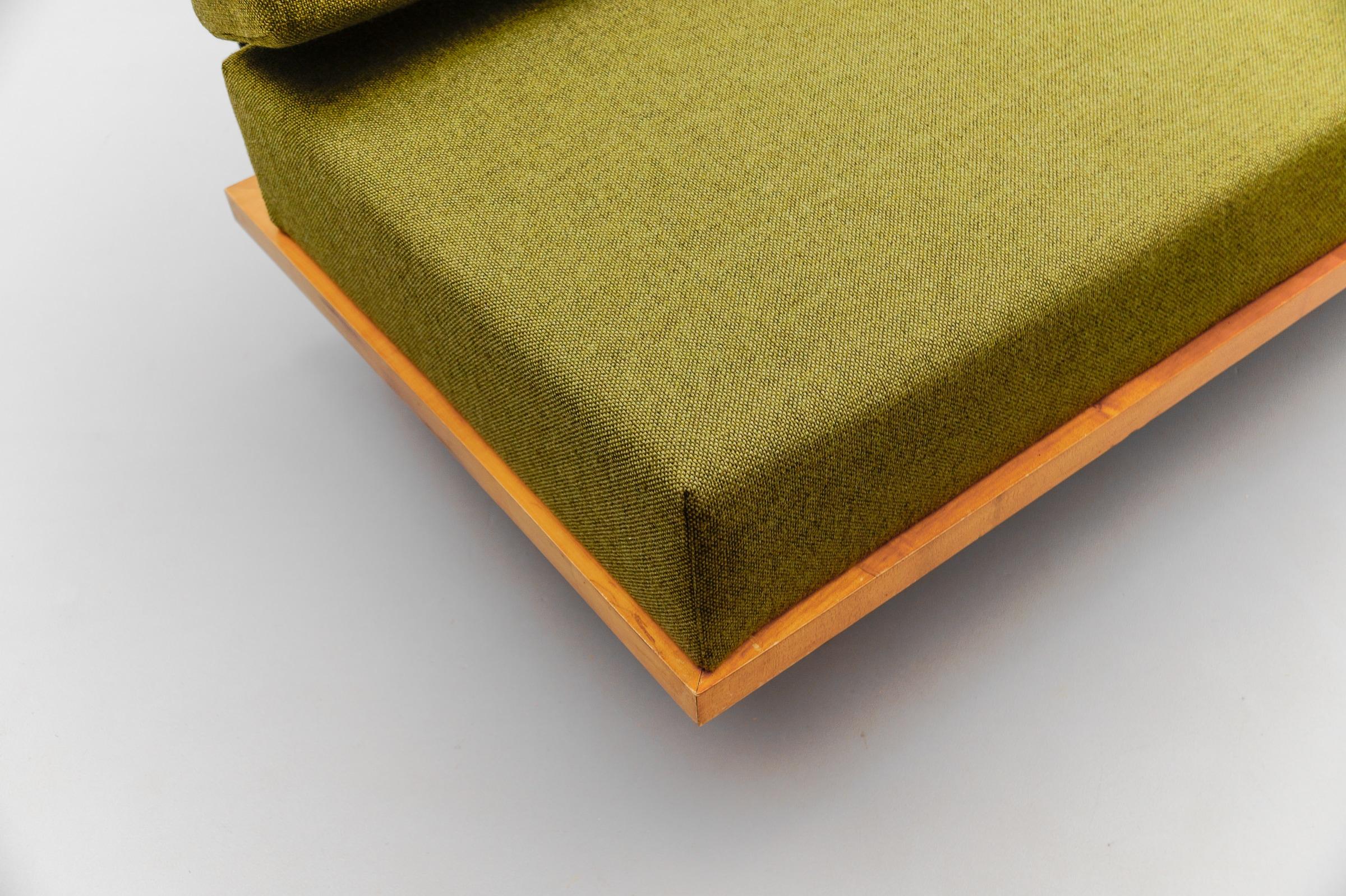 Minimalist daybed by Josef Pentenrieder, convertible sofa for Hans Kaufeld, 1954 10