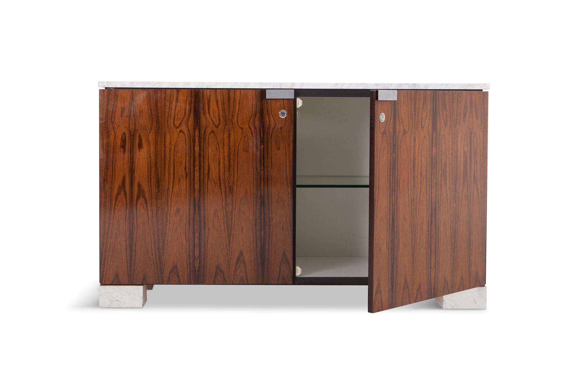 Belgian Minimalist De Coene Cabinet with Marble top