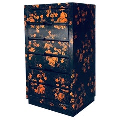 Minimalist Design China Lacquered Flower Chest of Drawers