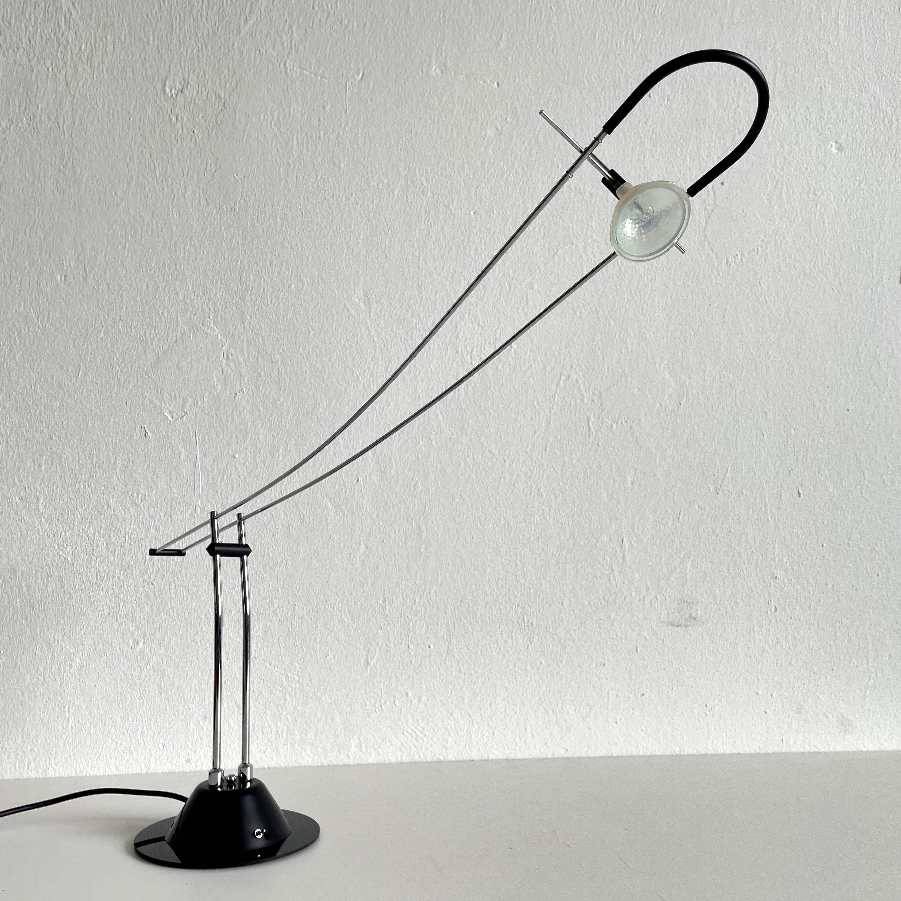 European Minimalist Design Halogen Desk Lamp, Writing Desk Lamp, Architect's Lamp, 1990s For Sale