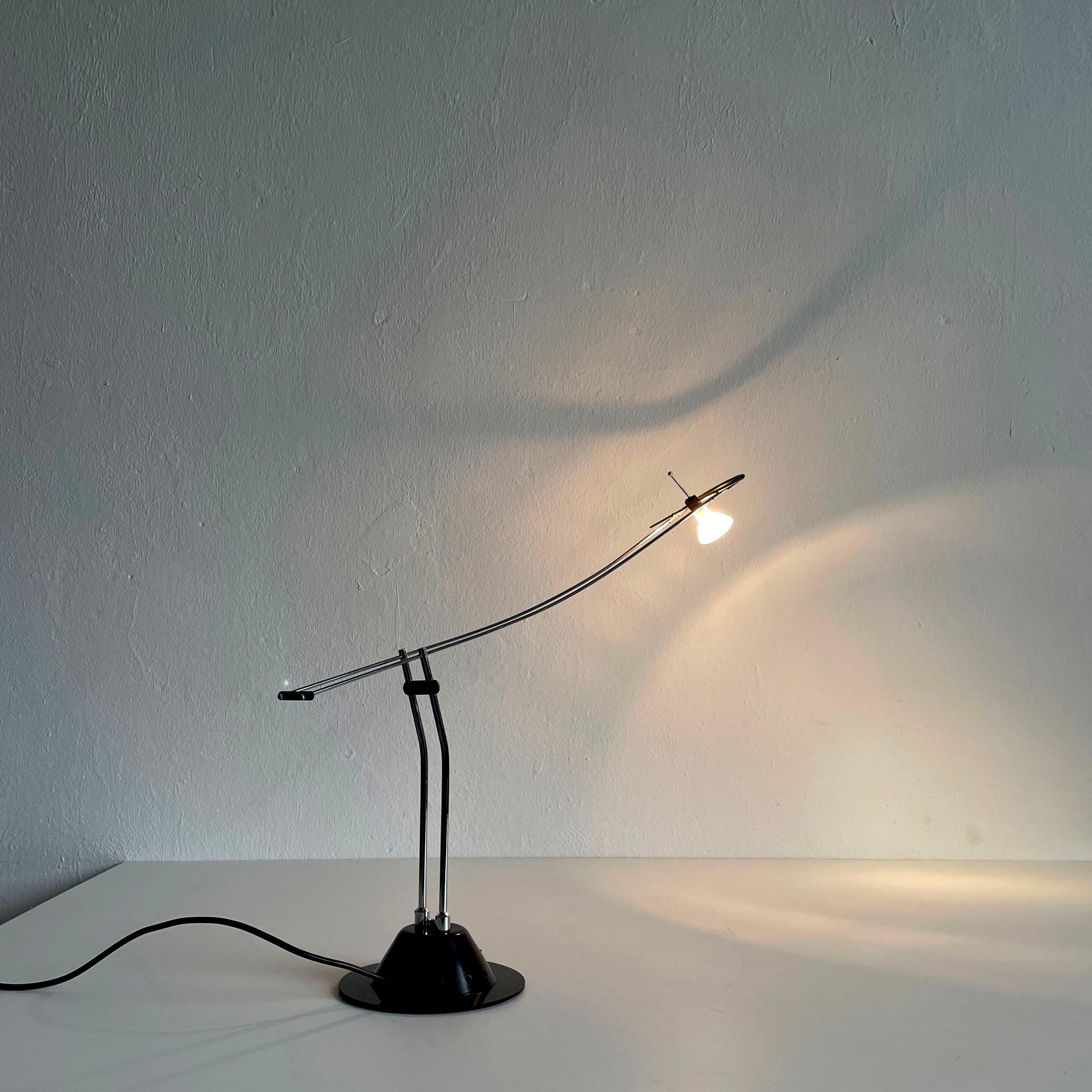 Minimalist Design Halogen Desk Lamp, Writing Desk Lamp, Architect's Lamp, 1990s In Excellent Condition For Sale In Zagreb, HR