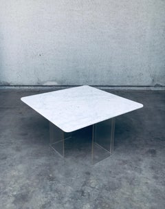 Minimalist Design Marble Floating Dining Table, Italy 1970's