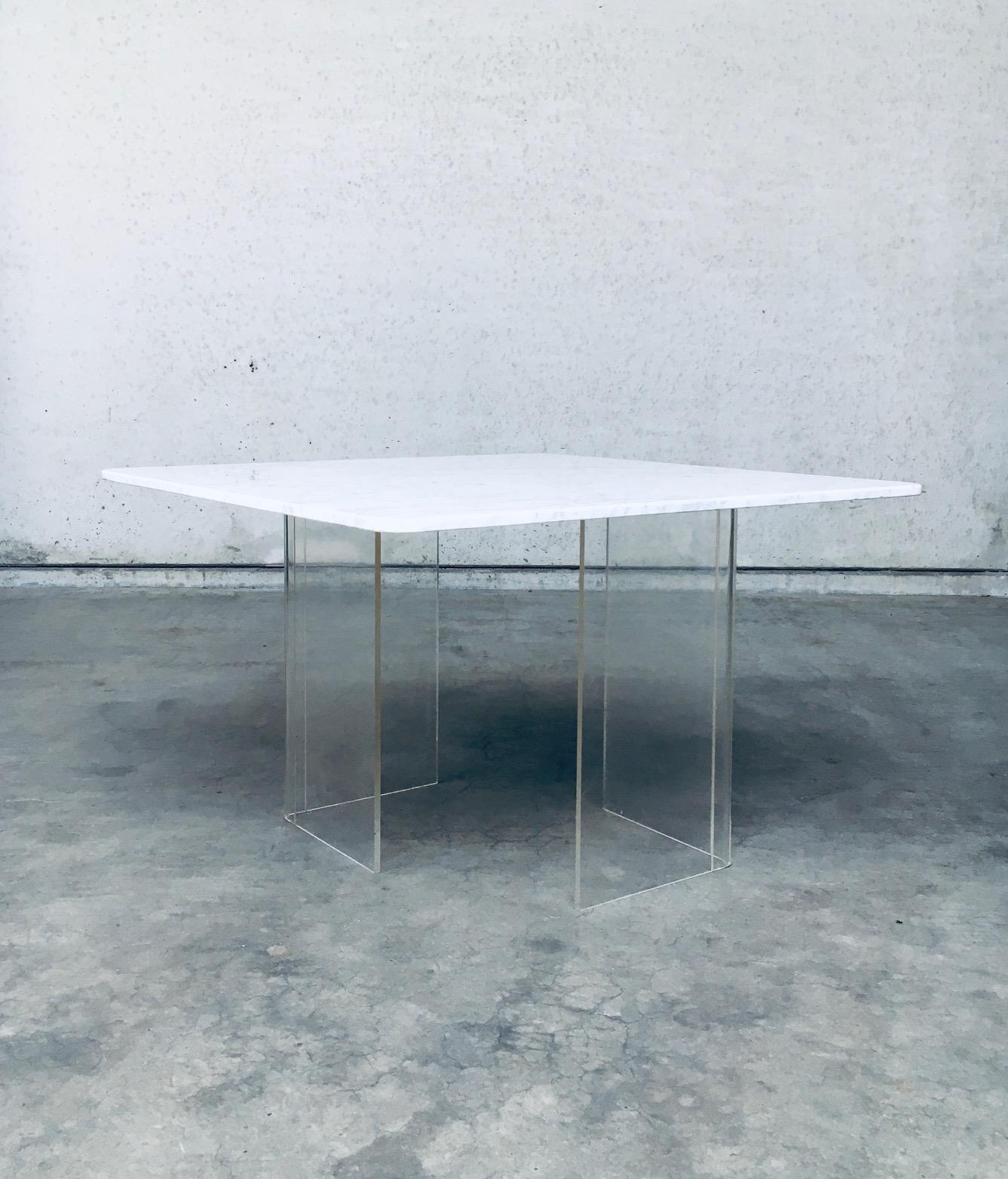 Italian Minimalist Design Marble Floating Dining Table, Italy 1970's For Sale