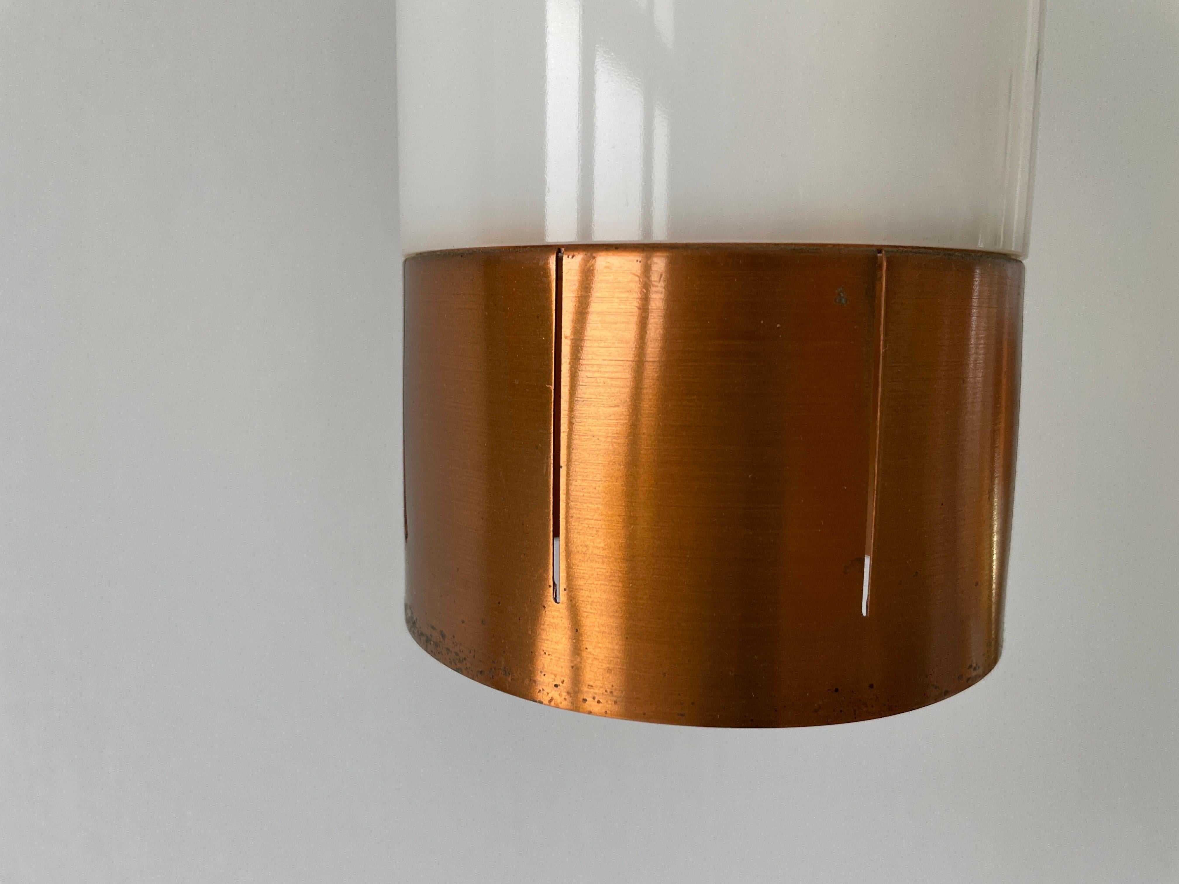 Minimalist Design Metal  Plexiglass Triple Shade Pendant Lamp, 1960s, Germany For Sale 1