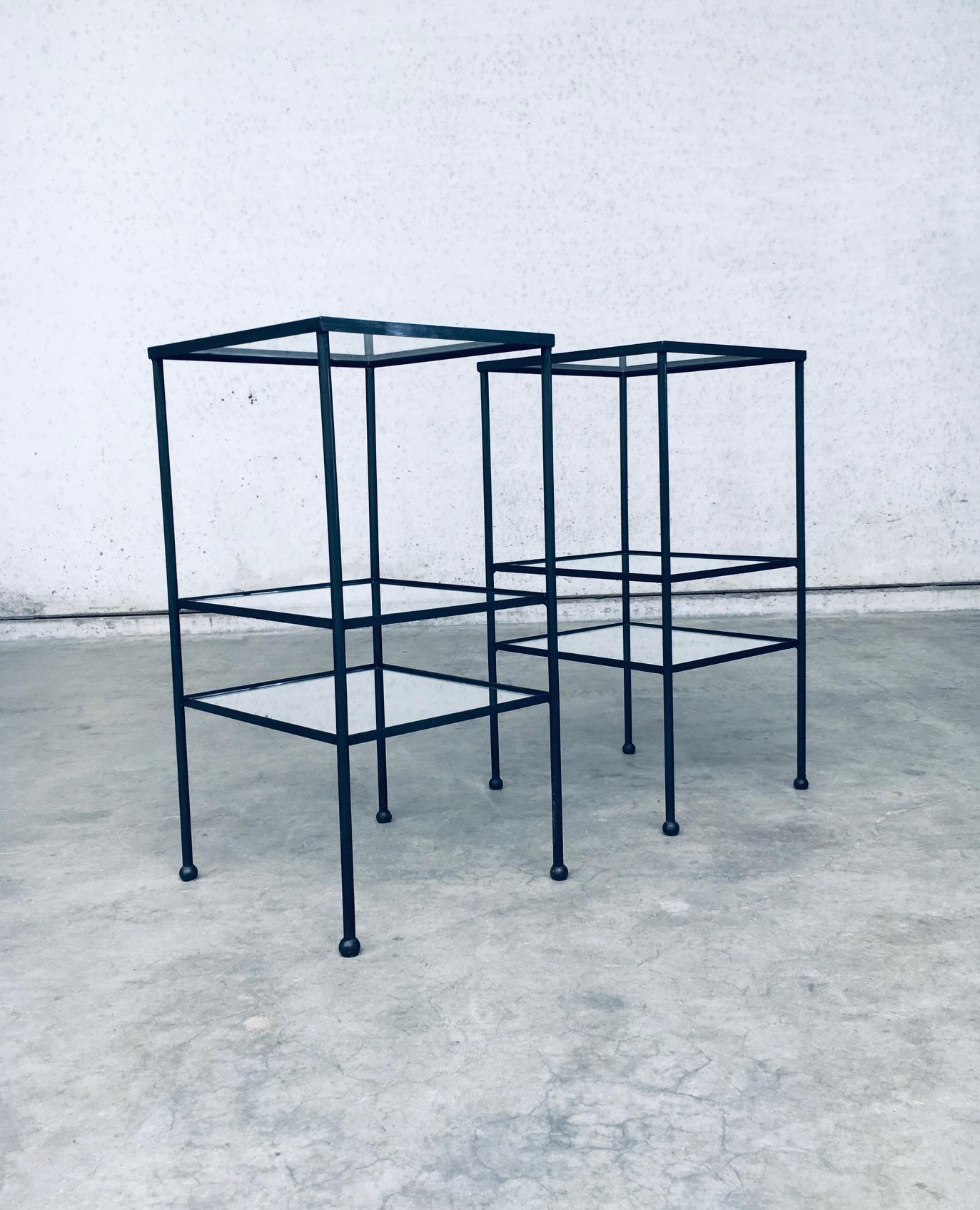 Juego de Mesa Auxiliar Alta de Tres Piezas de Diseño Minimalista, Bélgica Años 60 en Bueno estado para la venta en Oud-Turnhout, VAN