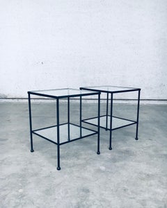 Minimalistisches zweistufiges Beistelltisch-Set im Design, Belgien, 1960er Jahre