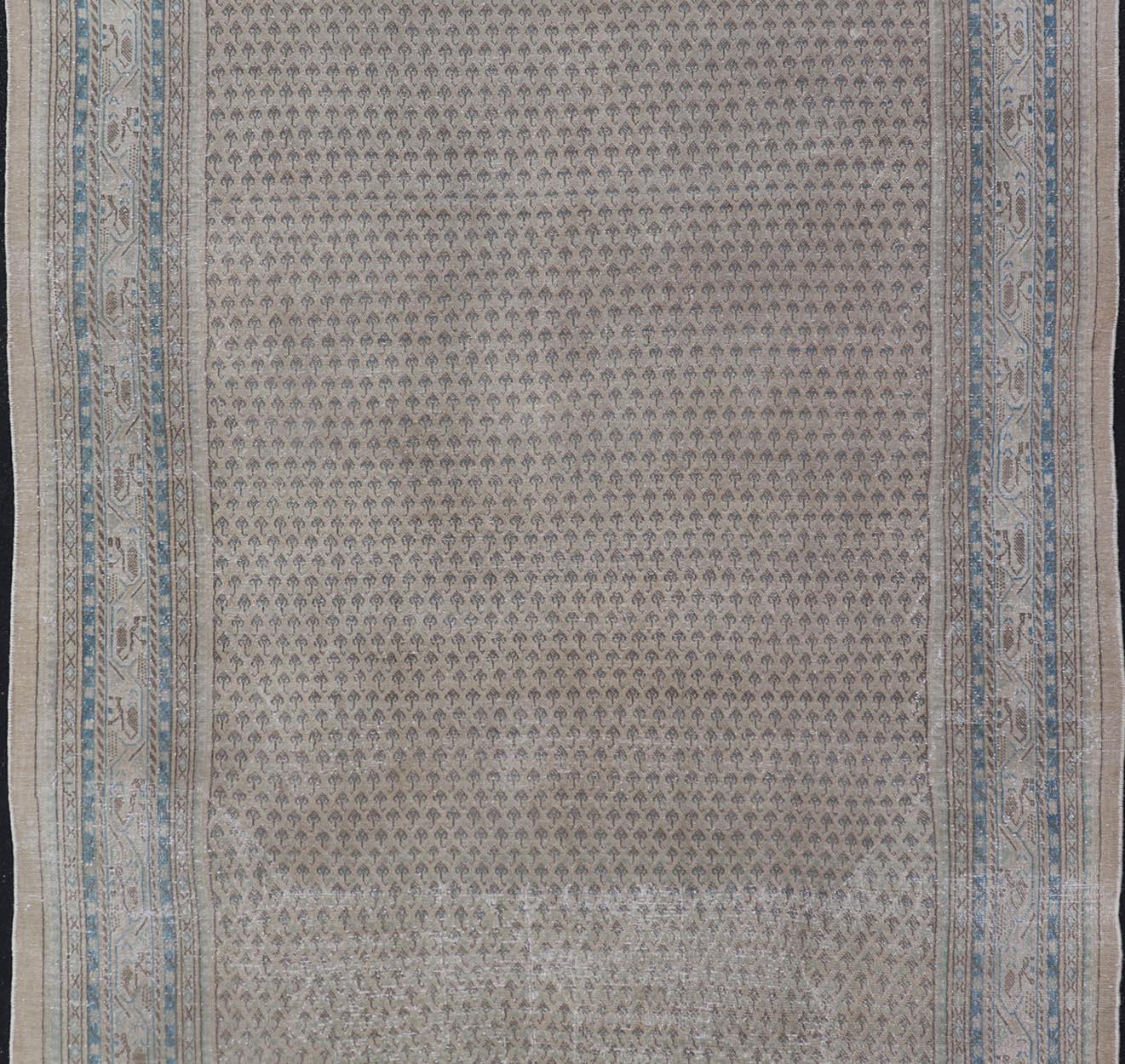 Minimalist Design Vintage Persian Tabriz Rug with All-Over Small Scale Design For Sale 5