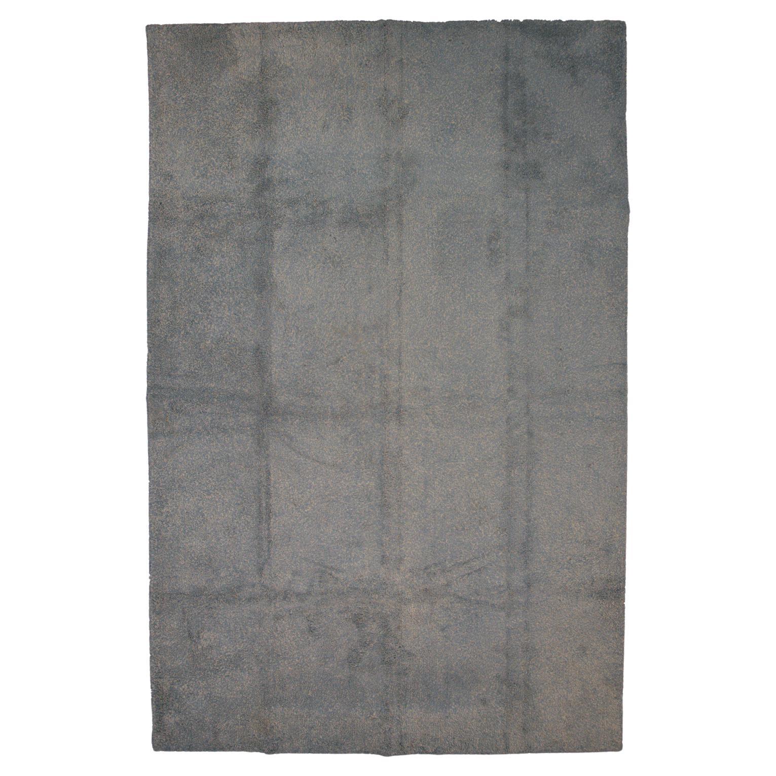 Europäischer Teppich, minimalistisches Design, grau, 1920-1950